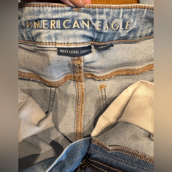 American Eagle Distresses Super Hi-Rise Jeggings - Picture 7 of 13